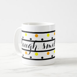 Gulten Orange för sjömil-citat Polka dots Kaffemugg