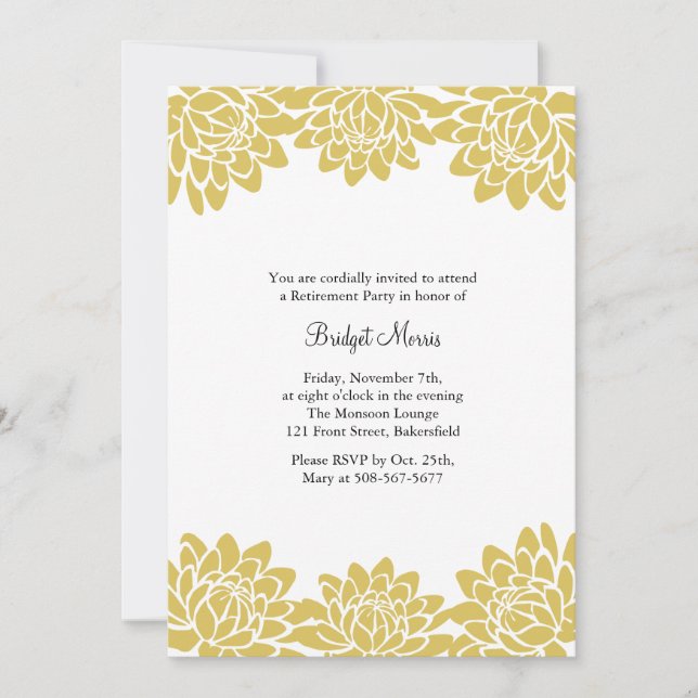 Gulten pension och Blommigt Inbjudan (Framsida)