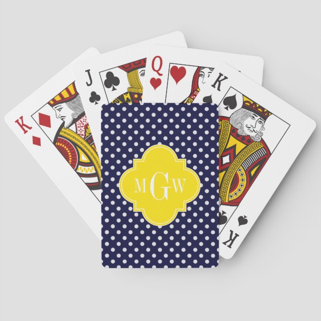 Gulten Quatrefoil 3 Monogram Kortlek (Baksidan)