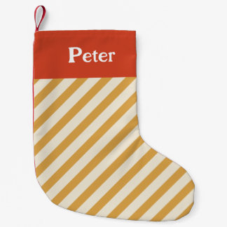 Gulten Rand med minimal diagonal jul Liten Julstrumpa