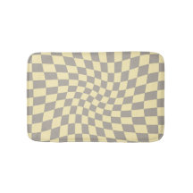 Gulten Retro Grått Checkated Warpe Checkerboard