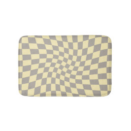 Gulten Retro Grått Checkated Warpe Checkerboard Badrumsmatta