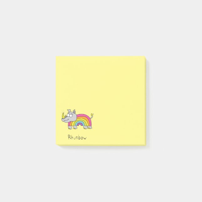 Gulten Rhinbow Rhino Rainbow Notes Post-it Block (Framsida)