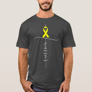 Gulten Ribbon Gift3 för bencancermedvetandegörande T Shirt