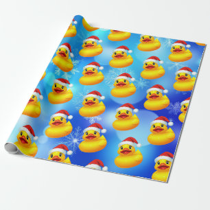 Gulten Rubber Anka i Cute Jul Presentpapper