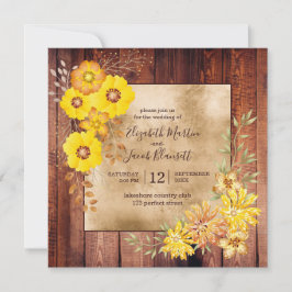 Gulten Rustic Fall Wedding Vild Ro Inbjudningar