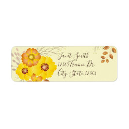 Gulten Rustic Fall Wedding Vild Ro Returadress Etikett