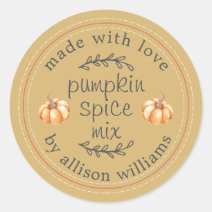 Gulten Rustic Homemade Pumpkin Spice Mix Runt Klistermärke