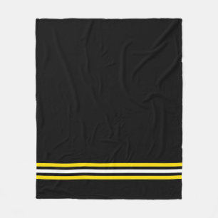 Gulten School Färg Black White Guld Fleecefilt