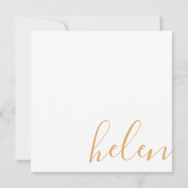 Gulten Script Namn Personlig Honung Dijon Dijon Anteckningskort