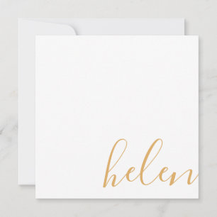 Gulten Script Namn Personlig Honung Dijon Dijon Anteckningskort