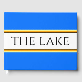 GULTEN SJÖ ljusblå Orange, vit Rand Gästböcker