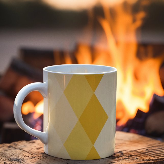 Gulten Skugga Rhombus Shape Mönster Kaffemugg (mug)
