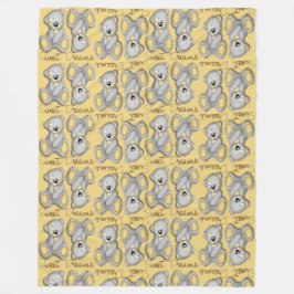 Gulten Snuggle Sweet Dreams Teddy-buff Fleecefilt