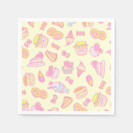 Gulten Söta bakverk och drycker Pappersservett