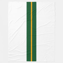 Gulten Tävla av Slim Forest Grönt Rand On White Fleecefilt