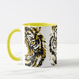 Gulten Tiger | Färgämnet Tiger Ansikte-kaffe Mugg