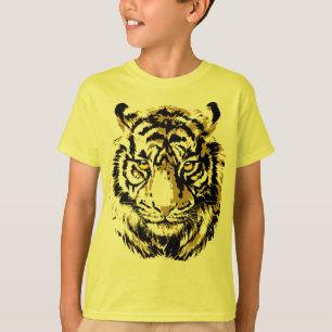 Gulten Tiger   Färgfull tiger Ansikte T-Shirt