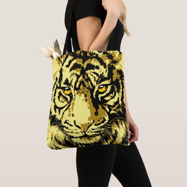 Gulten Tiger | Tote Bag för färgämnet tigerpill Be Tygkasse (Närbild)