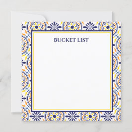 Gulten Tile Mediterranean Bucket List Inbjudningar