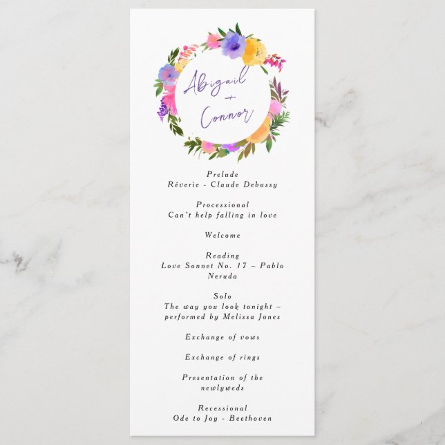 Gulten Violet Avslappnad Magenta Program (Framsida)