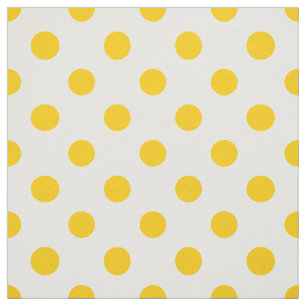 Gulten Vit bakgrund Polka dots Tyg