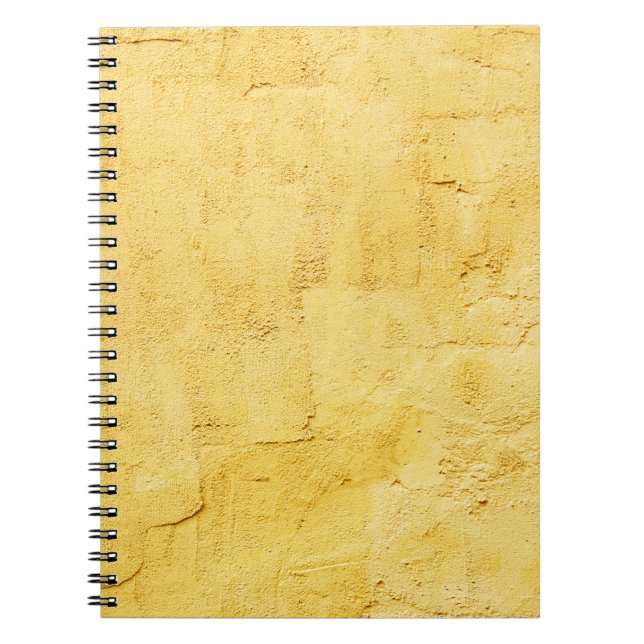 gultens abstrakt texturerat plåster på väggen anteckningsbok (Framsidan)