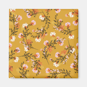Gultens bakgrundsblommor magnet