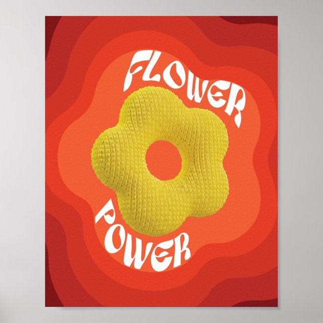 Gultens blomma är designad med en unik trit poster (Framsidan)