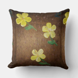 gultens blommålning kudde