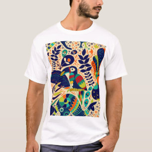 Gultens Blommigt: Bright Tropical Tapet T Shirt