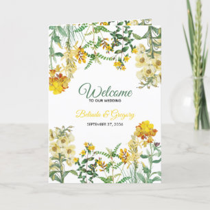 Gultens Blommigt Bröllopsprogrammets serviceorder Program