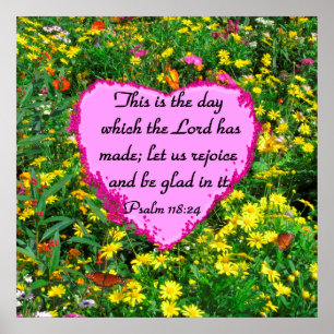 GULTENS BLOMMIGT PSALM 118:24 PHOTO DESIGN POSTER