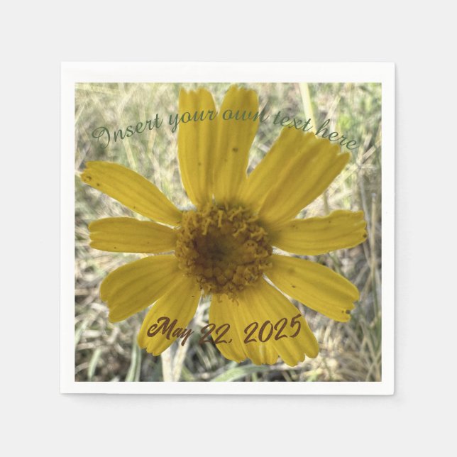 Gultens blomsterdesign pappersservett (Framsidan)