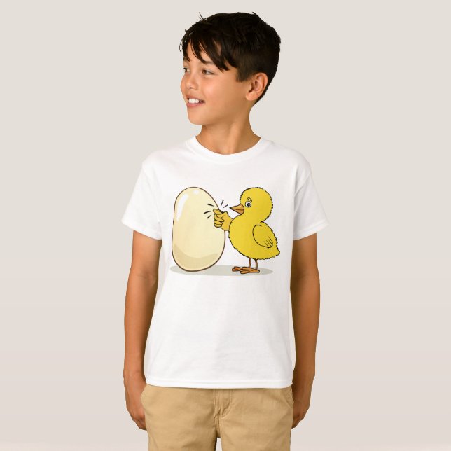 Gultens Chick och ägg T Shirt (Hel framsida)