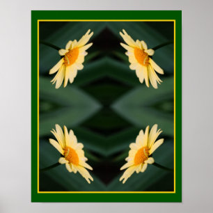 Gultens Daisy Blunda Stäng upp Abstrakt Poster