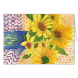 GULTENS DAISY i VAS Hälsningskort