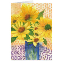 GULTENS DAISY i VAS Hälsningskort