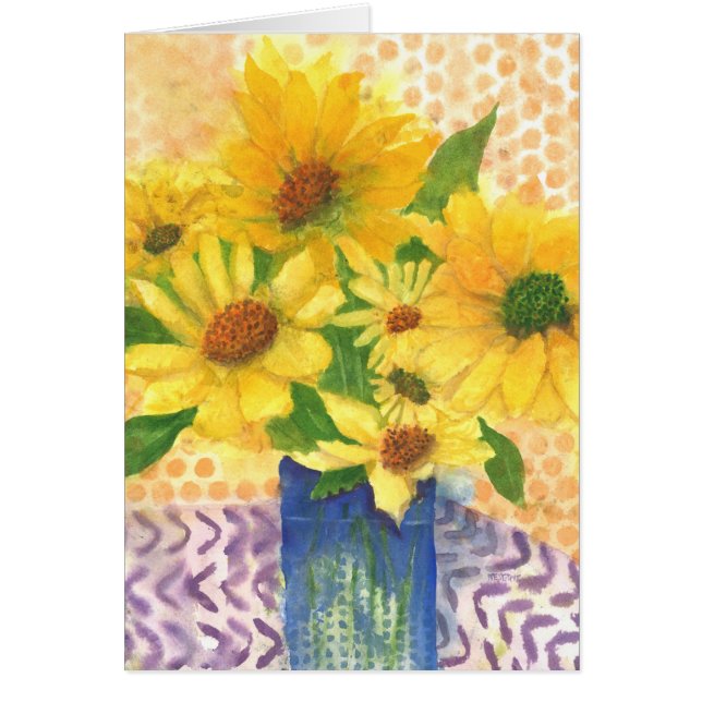 GULTENS DAISY i VAS Hälsningskort (Framsidan)