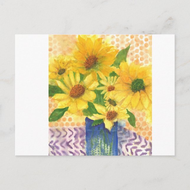 GULTENS DAISY i VAS Vykort (Framsida)