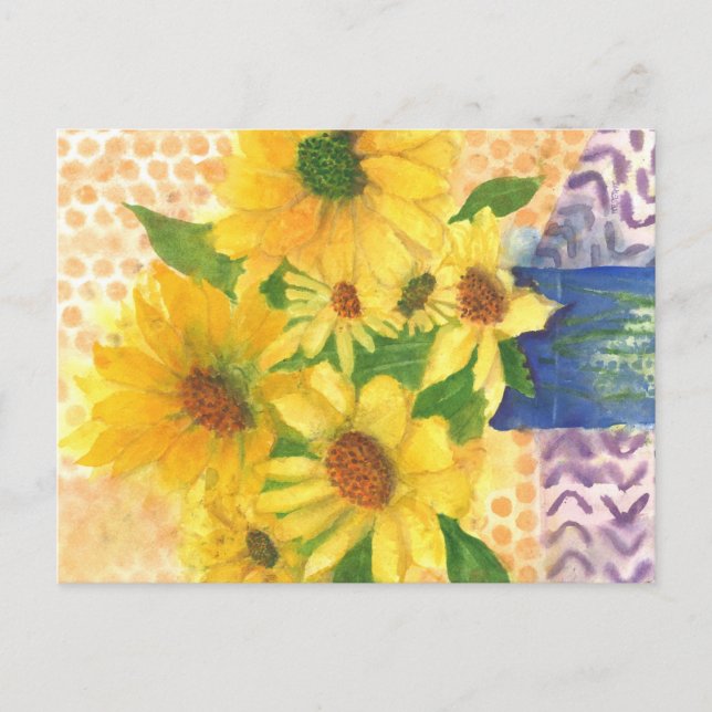 GULTENS DAISY i VAS Vykort (Framsida)