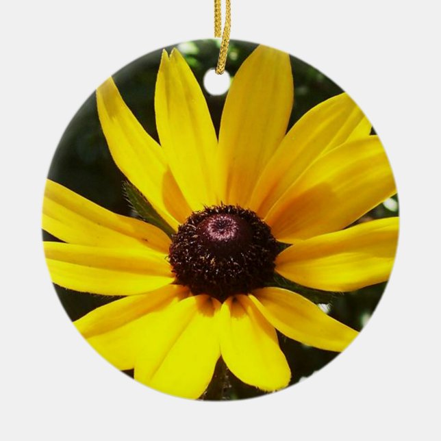 Gultens Daisy Julgransprydnad Keramik (Framsidan)