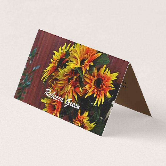 Gultens Daisy på Red Barn Board Visitkort (Framsida)