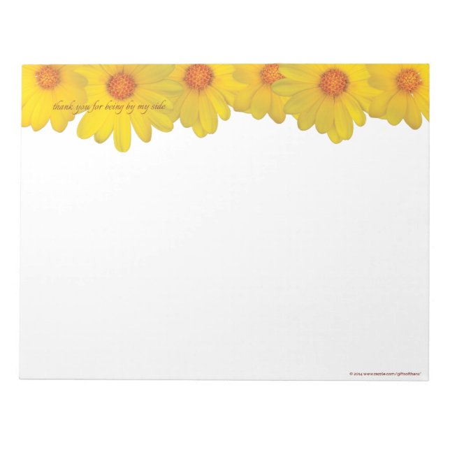 Gultens Daisy, tack - STORA Anteckningsblock (Framsida)