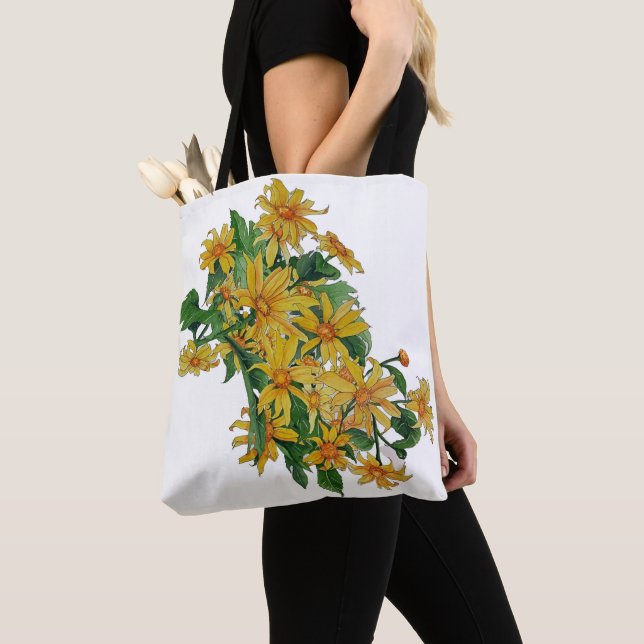 Gultens Daisy till Bag Tygkasse (Närbild)