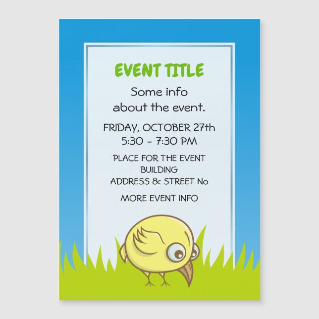 Gultens fågeltecknad (Framsida)