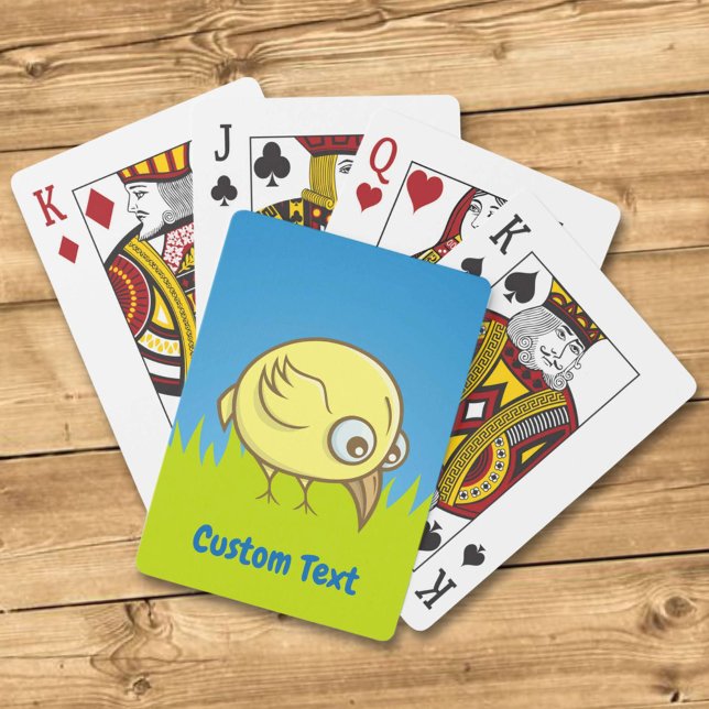 Gultens fågeltecknad spel kort (Skapare uppladdad)