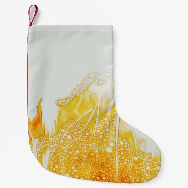 Gultens flamtemaillustration liten julstrumpa (Framsidan)