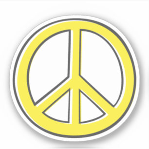 Gultens fredssymbol klistermärken