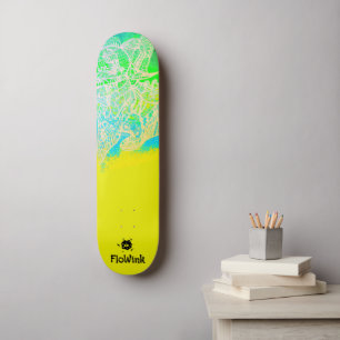 Gultens Futuristiska Mini Skateboard Bräda 18,5 Cm